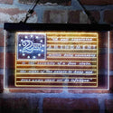 ADVPRO 2nd Amendment Brand Vintage American Flag Dual Color LED Neon Sign st6-i3960 - White & Yellow