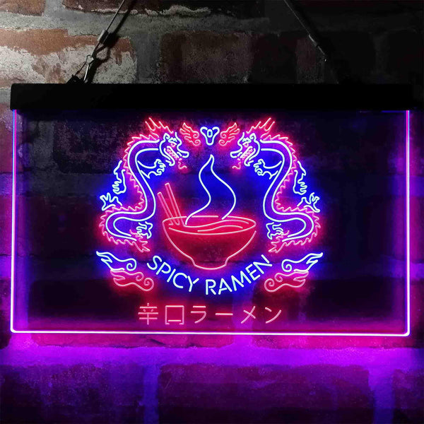 ADVPRO Spicy Dragon Ramen Japan Food Dual Color LED Neon Sign st6-i3961 - Blue & Red