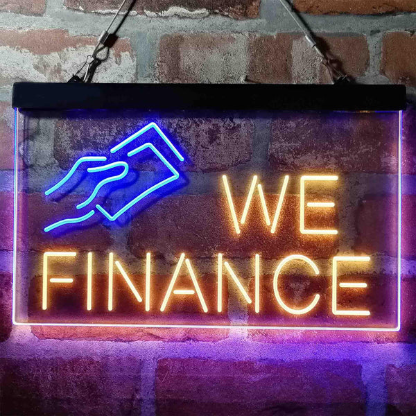 ADVPRO We Finance Borrowing Lending Money Dual Color LED Neon Sign st6-i3963 - Blue & Yellow