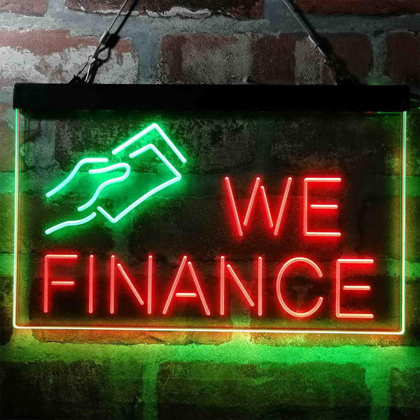 ADVPRO We Finance Borrowing Lending Money Dual Color LED Neon Sign st6-i3963 - Green & Red