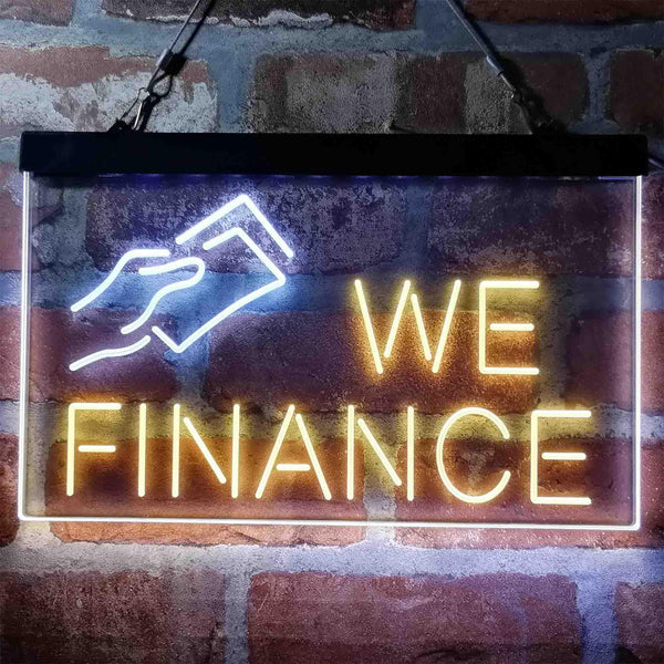 ADVPRO We Finance Borrowing Lending Money Dual Color LED Neon Sign st6-i3963 - White & Yellow