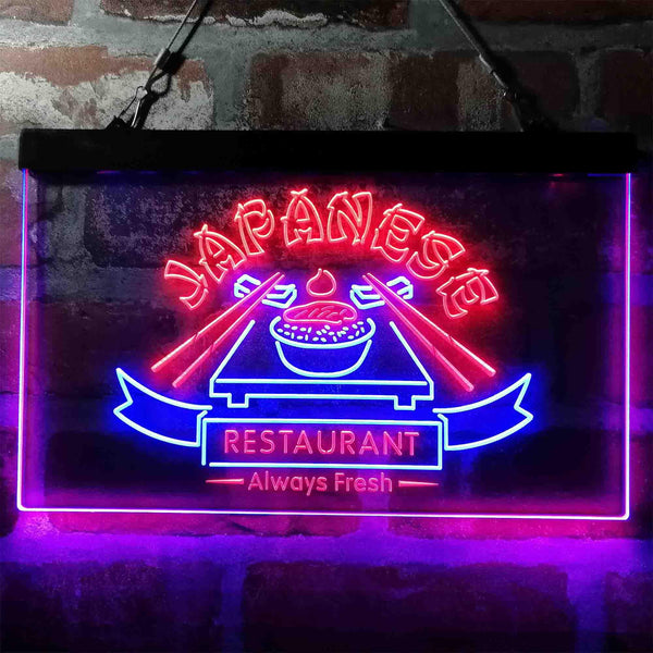 ADVPRO Fresh Japanese Restaurant Food Dual Color LED Neon Sign st6-i3968 - Blue & Red