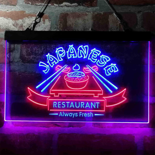 ADVPRO Fresh Japanese Restaurant Food Dual Color LED Neon Sign st6-i3968 - Red & Blue