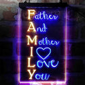 ADVPRO Family Meaning Father Mother I Love You Living Room  Dual Color LED Neon Sign st6-i3969 - Blue & Yellow
