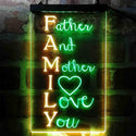 ADVPRO Family Meaning Father Mother I Love You Living Room  Dual Color LED Neon Sign st6-i3969 - Green & Yellow