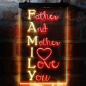 ADVPRO Family Meaning Father Mother I Love You Living Room  Dual Color LED Neon Sign st6-i3969 - Red & Yellow