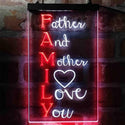 ADVPRO Family Meaning Father Mother I Love You Living Room  Dual Color LED Neon Sign st6-i3969 - White & Red