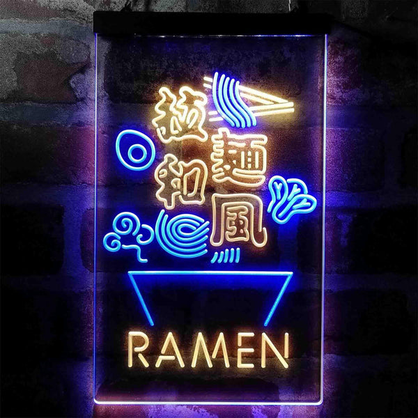 ADVPRO Ramen Bowl Japanese Style  Dual Color LED Neon Sign st6-i3970 - Blue & Yellow