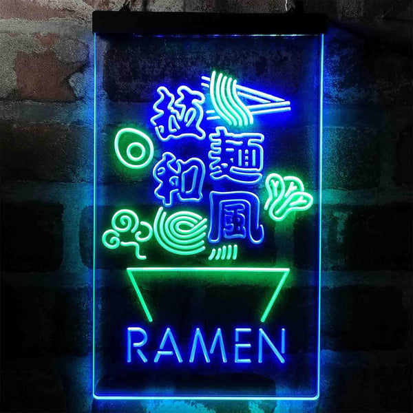 ADVPRO Ramen Bowl Japanese Style  Dual Color LED Neon Sign st6-i3970 - Green & Blue