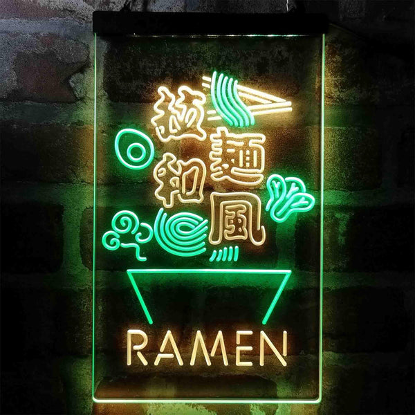 ADVPRO Ramen Bowl Japanese Style  Dual Color LED Neon Sign st6-i3970 - Green & Yellow