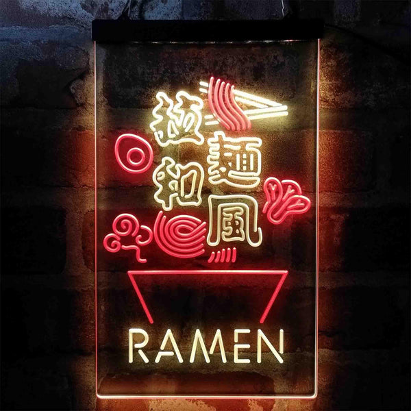 ADVPRO Ramen Bowl Japanese Style  Dual Color LED Neon Sign st6-i3970 - Red & Yellow