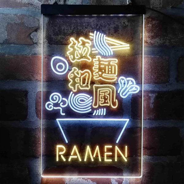 ADVPRO Ramen Bowl Japanese Style  Dual Color LED Neon Sign st6-i3970 - White & Yellow