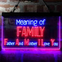 ADVPRO Meaning of Family Living Room Decoration Dual Color LED Neon Sign st6-i3973 - Blue & Red
