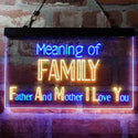ADVPRO Meaning of Family Living Room Decoration Dual Color LED Neon Sign st6-i3973 - Blue & Yellow