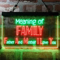 ADVPRO Meaning of Family Living Room Decoration Dual Color LED Neon Sign st6-i3973 - Green & Red