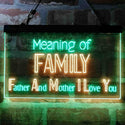 ADVPRO Meaning of Family Living Room Decoration Dual Color LED Neon Sign st6-i3973 - Green & Yellow