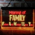 ADVPRO Meaning of Family Living Room Decoration Dual Color LED Neon Sign st6-i3973 - Red & Yellow