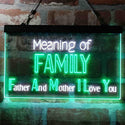 ADVPRO Meaning of Family Living Room Decoration Dual Color LED Neon Sign st6-i3973 - White & Green
