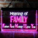 ADVPRO Meaning of Family Living Room Decoration Dual Color LED Neon Sign st6-i3973 - White & Purple