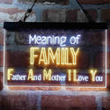 ADVPRO Meaning of Family Living Room Decoration Dual Color LED Neon Sign st6-i3973 - White & Yellow