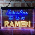 ADVPRO Sake and Beer Ramen Japan Dual Color LED Neon Sign st6-i3974 - Blue & Yellow