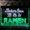 ADVPRO Sake and Beer Ramen Japan Dual Color LED Neon Sign st6-i3974 - White & Green