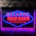 ADVPRO Man Cave Welcome What Happens Here Stays Here Dual Color LED Neon Sign st6-i3976 - Blue & Red