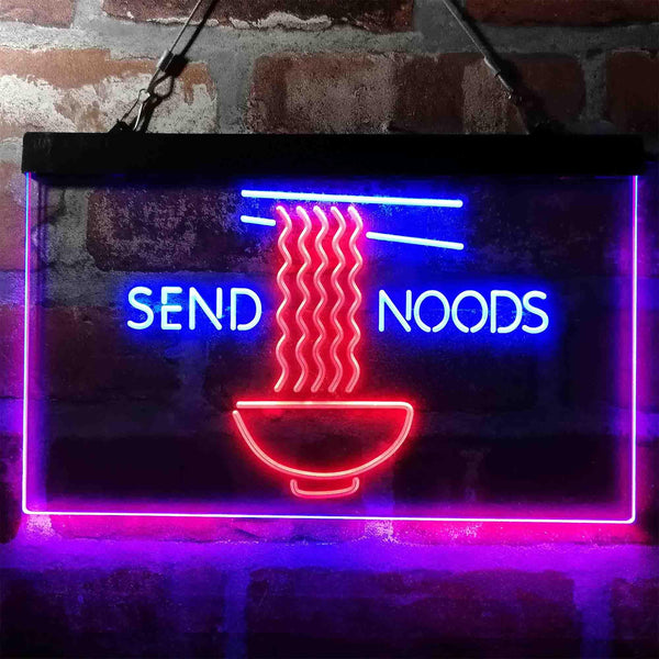 ADVPRO Humor Send Noods Nudes Noodles Home Decoration Dual Color LED Neon Sign st6-i3977 - Blue & Red
