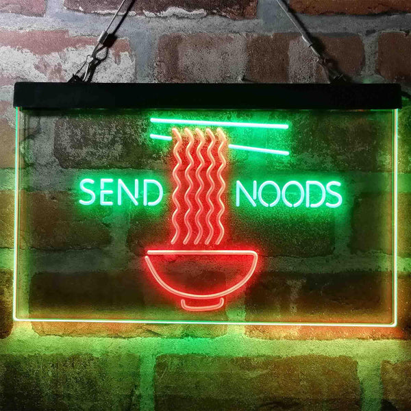 ADVPRO Humor Send Noods Nudes Noodles Home Decoration Dual Color LED Neon Sign st6-i3977 - Green & Red