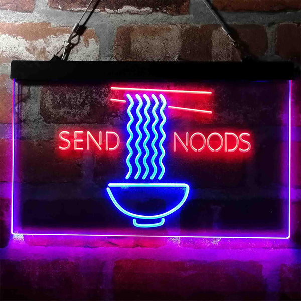ADVPRO Humor Send Noods Nudes Noodles Home Decoration Dual Color LED Neon Sign st6-i3977 - Red & Blue