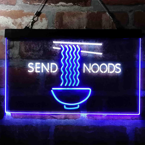 ADVPRO Humor Send Noods Nudes Noodles Home Decoration Dual Color LED Neon Sign st6-i3977 - White & Blue