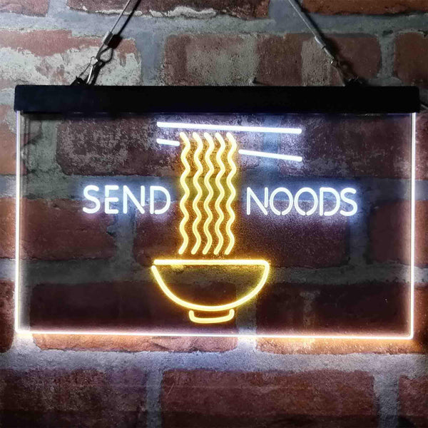 ADVPRO Humor Send Noods Nudes Noodles Home Decoration Dual Color LED Neon Sign st6-i3977 - White & Yellow