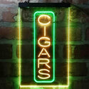ADVPRO Cigars Vertical Display  Dual Color LED Neon Sign st6-i3980 - Green & Yellow