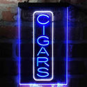 ADVPRO Cigars Vertical Display  Dual Color LED Neon Sign st6-i3980 - White & Blue