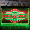 ADVPRO Route 66 Gasoline Dual Color LED Neon Sign st6-i3982 - Green & Red