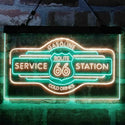 ADVPRO Route 66 Gasoline Dual Color LED Neon Sign st6-i3982 - Green & Yellow