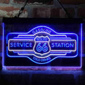 ADVPRO Route 66 Gasoline Dual Color LED Neon Sign st6-i3982 - White & Blue