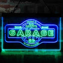 ADVPRO Big Daddy Garage Tools 24 Hours 7 Days Dual Color LED Neon Sign st6-i3985 - Green & Blue