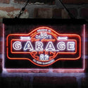 ADVPRO Big Daddy Garage Tools 24 Hours 7 Days Dual Color LED Neon Sign st6-i3985 - White & Orange