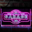 ADVPRO Big Daddy Garage Tools 24 Hours 7 Days Dual Color LED Neon Sign st6-i3985 - White & Purple