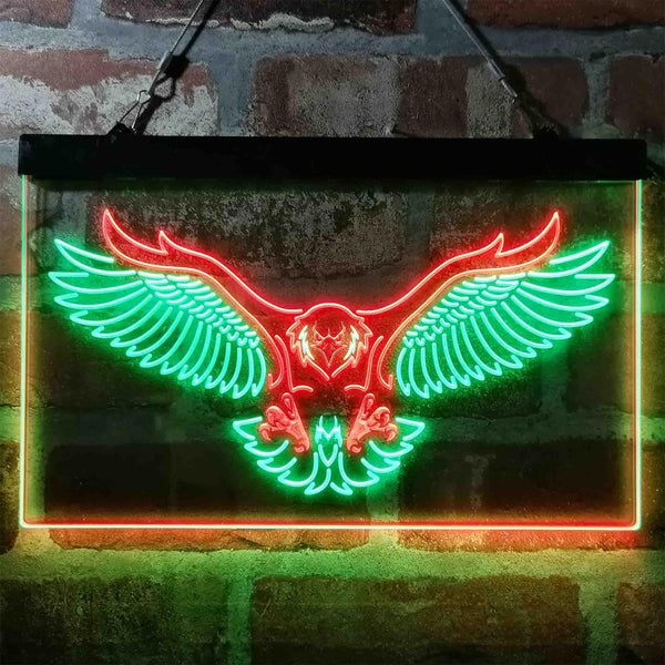 ADVPRO Eagle Catching Animals Flying Display Dual Color LED Neon Sign st6-i3987 - Green & Red