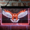 ADVPRO Eagle Catching Animals Flying Display Dual Color LED Neon Sign st6-i3987 - White & Orange