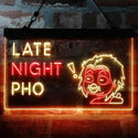ADVPRO Late Night Pho Vietnam Noodles Dual Color LED Neon Sign st6-i3988 - Red & Yellow