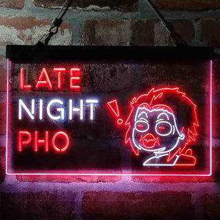 ADVPRO Late Night Pho Vietnam Noodles Dual Color LED Neon Sign st6-i3988 - White & Red