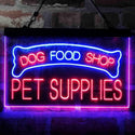 ADVPRO Dog Food Shop Pet Supplies Dual Color LED Neon Sign st6-i3989 - Blue & Red