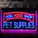 ADVPRO Dog Food Shop Pet Supplies Dual Color LED Neon Sign st6-i3989 - Red & Blue