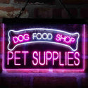 ADVPRO Dog Food Shop Pet Supplies Dual Color LED Neon Sign st6-i3989 - White & Purple