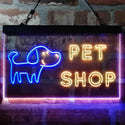 ADVPRO Pet Shop Dog Cat Animals Dual Color LED Neon Sign st6-i3990 - Blue & Yellow
