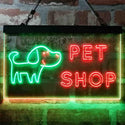 ADVPRO Pet Shop Dog Cat Animals Dual Color LED Neon Sign st6-i3990 - Green & Red