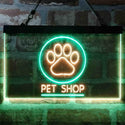ADVPRO Paw Print Pet Shop Dual Color LED Neon Sign st6-i3992 - Green & Yellow